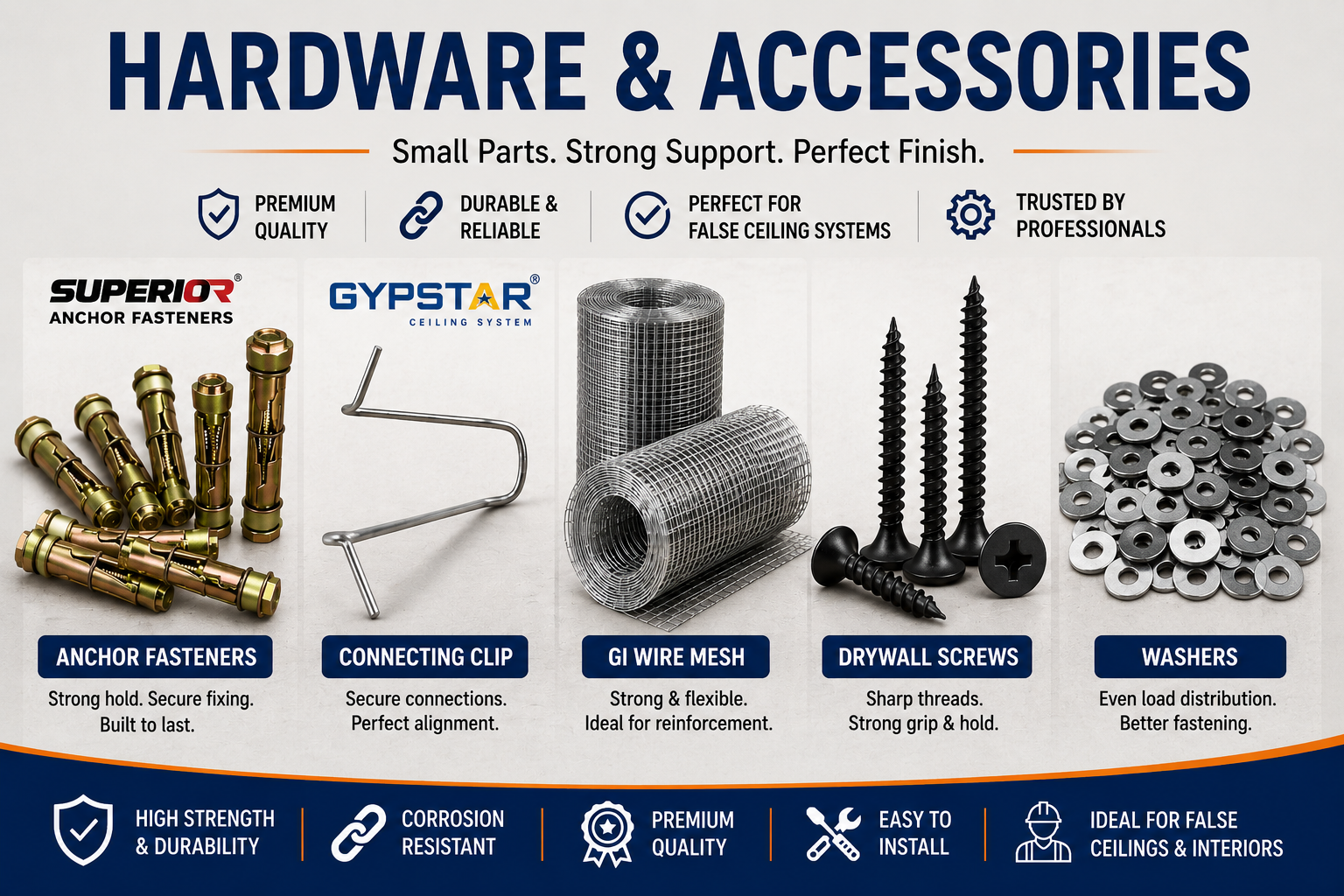 INTERIOR & CEILING HARDWARE & ACCESSORIES