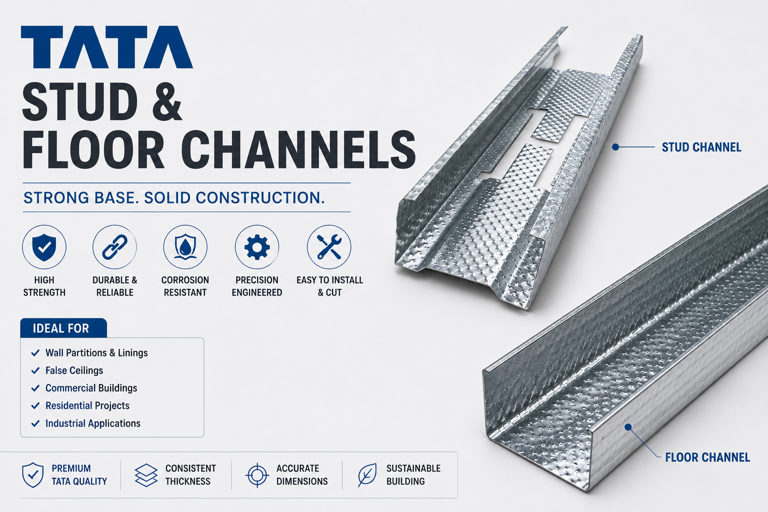 TATA STUD AND FLOOR CHANNEL